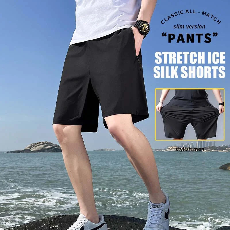 Icy Shorts - Men's Ice Silk Stretch Quick-Dry Shorts  - Last day 80% OFF