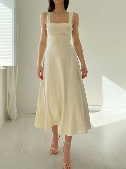 Audrey Midi Dress in Organic Bamboo（Buy 2 VIP Shipping）