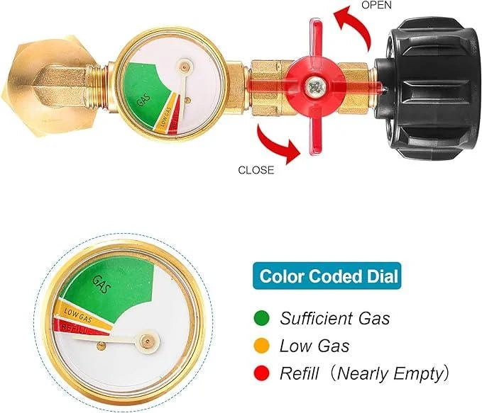 Top-Rated Propane Refill Elbow Adapter with Tank Gauge – Hot Sale 50% Off