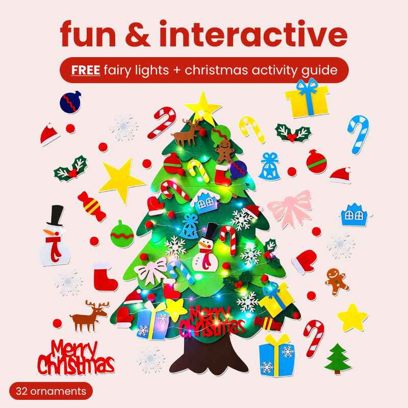 Interactive Felt Christmas Tree For Toddlers