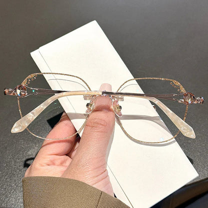 WOMEN'S DIAMOND RIMLESS ANTI-BLUE LIGHT PRESBYOPIA GLASSES - Hot Sale 50% Off