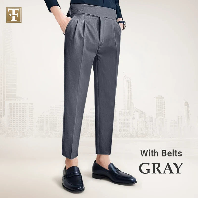 TimelessForm - Men's High Waisted Old Money Pleated Pants