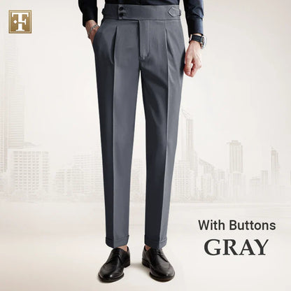 TimelessForm - Men's High Waisted Old Money Pleated Pants