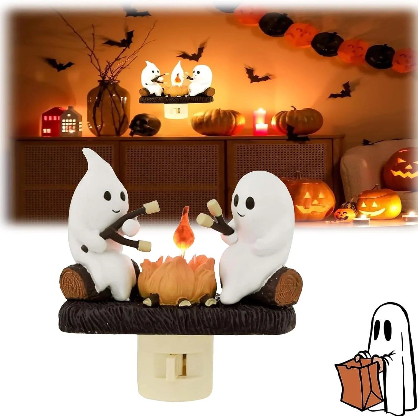 Ghost Campfire Flickering Nightlight – Hot Sale 50% Off