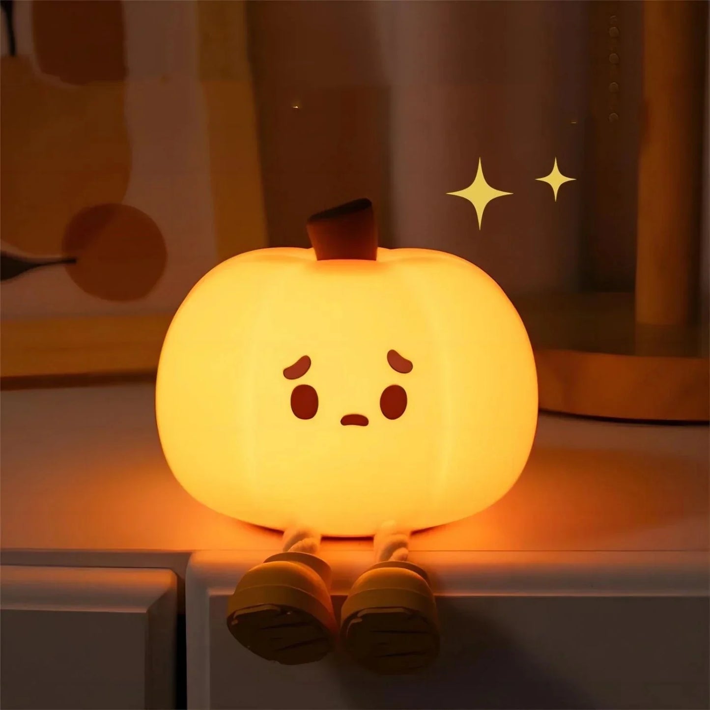 Snuggle up with the Mr. Pumpkin Glow Pumpkin Light - Hot Sale 50% Off