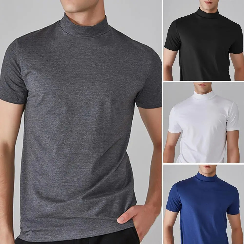 Men 's High Neck Slim Fit T-shirt - 2024 New Year Hot Sale