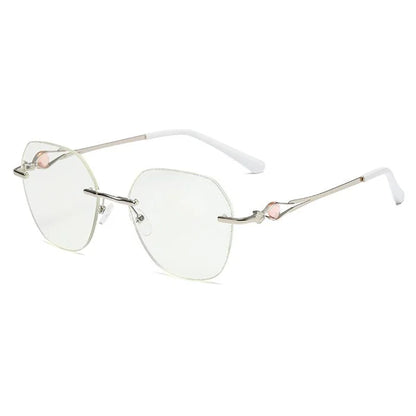 WOMEN'S DIAMOND RIMLESS ANTI-BLUE LIGHT PRESBYOPIA GLASSES - Hot Sale 50% Off