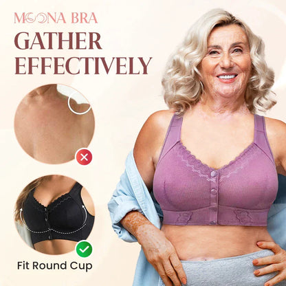 Moona Bra - Front Closure Breathable Bra for Seniors - Hot Sale 50% Off