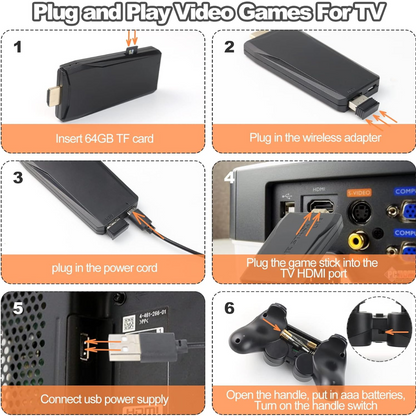 RetroPlug (4K + 64 GB) - 10,000 RETRO GAMES - Last Day Sale 50% Off