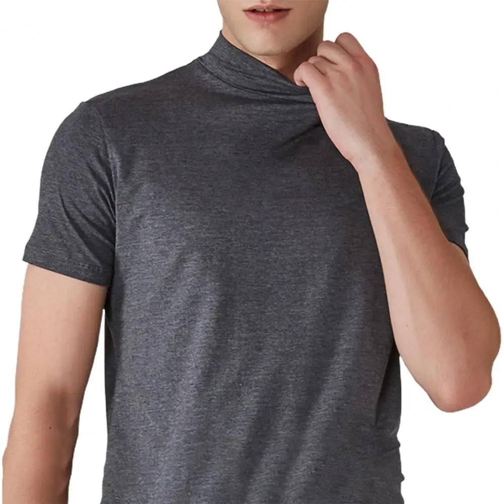 Men 's High Neck Slim Fit T-shirt - 2024 New Year Hot Sale