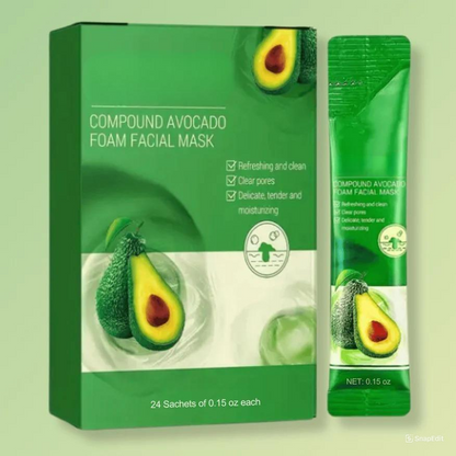 Deep Cleansing Avocado Foam Facial Mask (Box of 24 Masks) - Hot Sale 50% Off