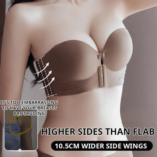 Women's Non-Slip Front Closure Strapless Bra