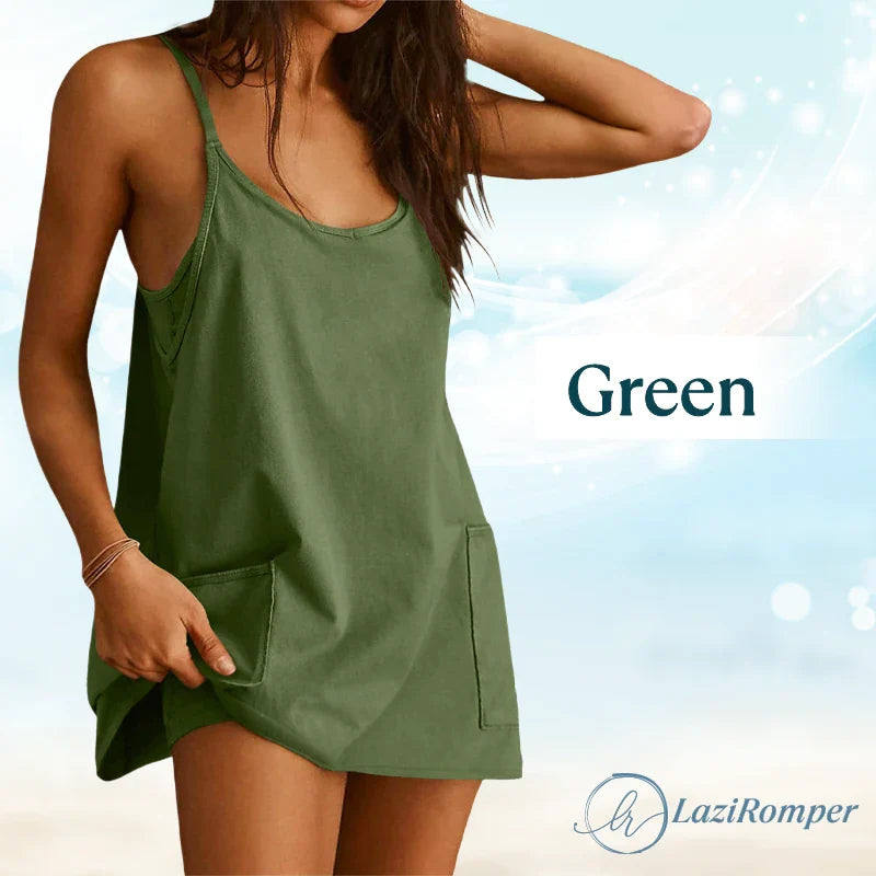 LaziRomper - Camisole Romper with Built-in Layers - Hot Sale 50% Off