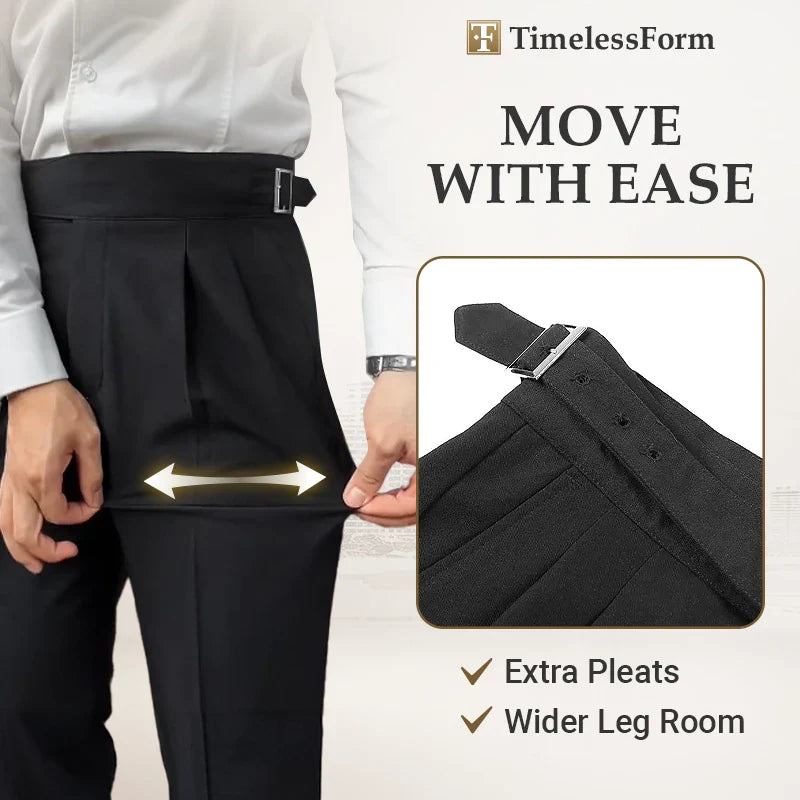 TimelessForm - Men's High Waisted Old Money Pleated Pants