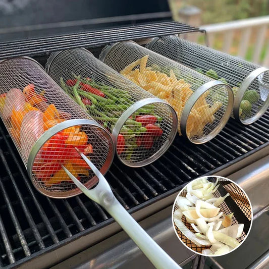 Rolling Grilling Basket -  49% OFF