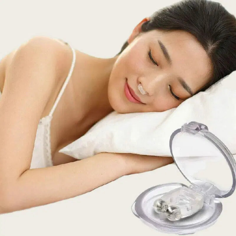 SnoreStop - Anti Snore Sleep Silicone Magnetic Nose Clip - Last Day Sale 50% Off