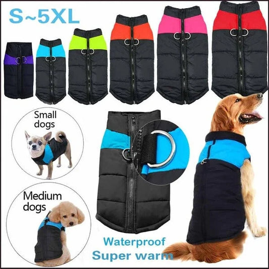 Dog Winter Warm Clothes Zipper Dog Vest