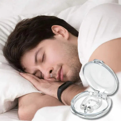 SnoreStop - Anti Snore Sleep Silicone Magnetic Nose Clip - Last Day Sale 50% Off