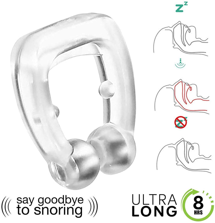 SnoreStop - Anti Snore Sleep Silicone Magnetic Nose Clip - Last Day Sale 50% Off