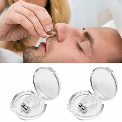 SnoreStop - Anti Snore Sleep Silicone Magnetic Nose Clip - Last Day Sale 50% Off