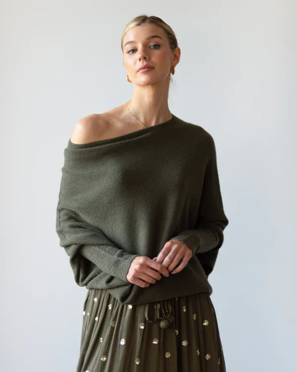 Classics Agave - Asymmetric Draped Jumper - Early Christmas Sale 49% Off