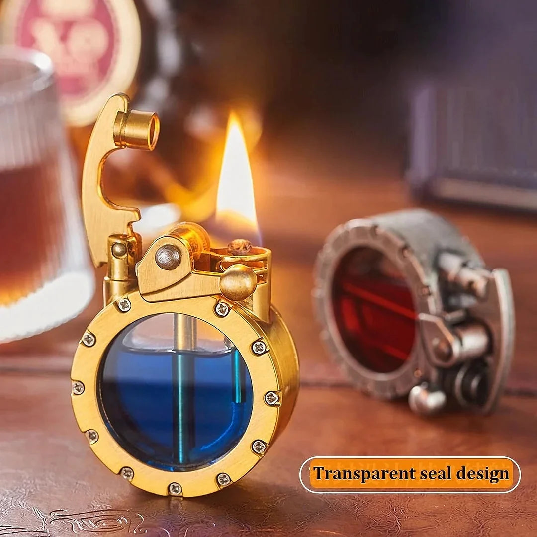 Vintage Trench Transparent Kerosene Antique Steampunk Lighter - Hot Sale-50% OFF