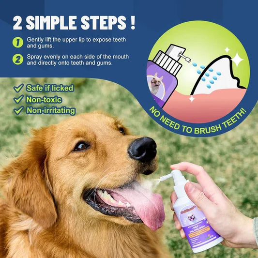 Teeth Cleaning Spray for Dogs & Cats - HOT SALE PROMOTION - 49% OFF